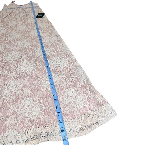 Lulus Lace-Up Lace Maxi Dress in Blush - Picture 2 of 5